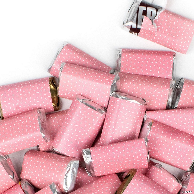 38 Pcs Pink Candy Wrapped Hershey’s Miniatures in Bulk