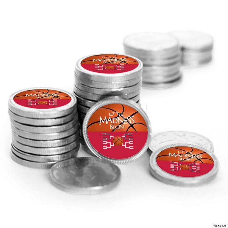 84ct Basketball Party Chocolate Coins – Red