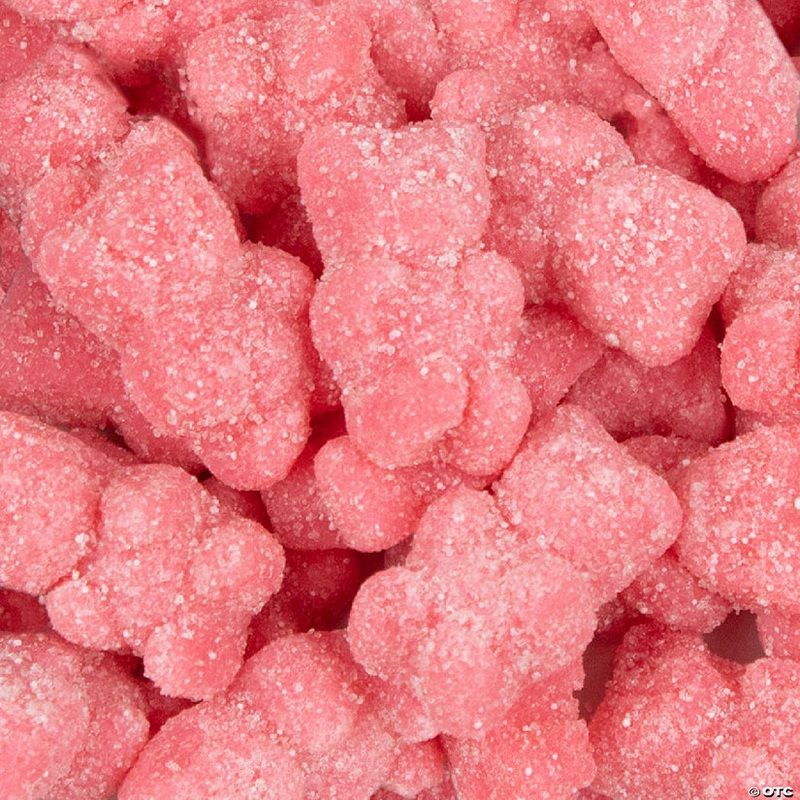 90 Pcs Pink Candy Sugar Coated Gummy Bears (1 lb – Approximately 90 Pcs)