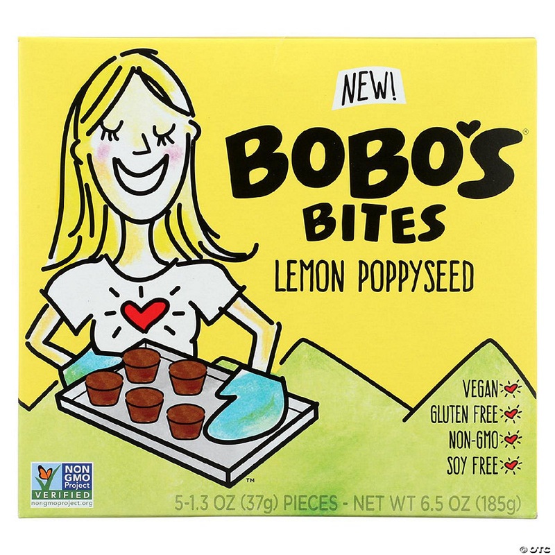 Bobo’s Oat Bars – Oat Bites Lemon Poppyseed – Case of 6-5/1.3 oz