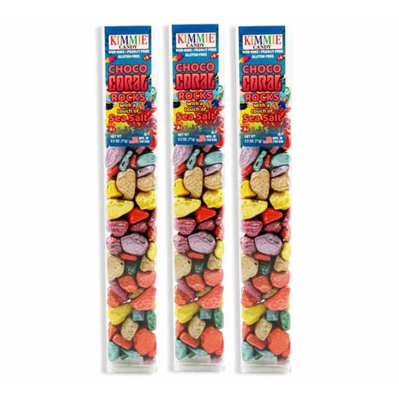 Chocolate Rocks 2.5-Ounce Tubes – Coral Rocks: 24-Piece Box
