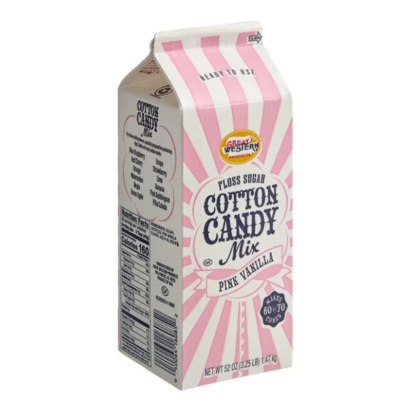 Cotton Candy Floss Sugar – Pink Vanilla: Half Gallon Carton