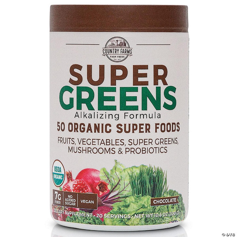 Country Farms – Super Grns Powder Chocolate – 1 Each-10.6 OZ