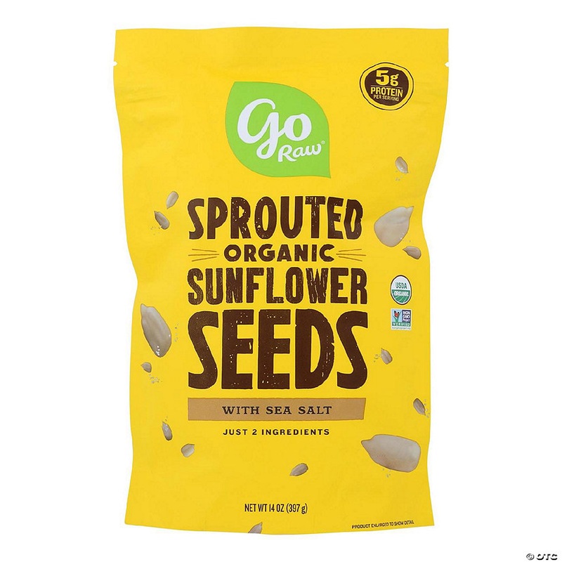 Go Raw Sprouted Seeds, Sunflower With Celtic Sea Salt  – Case of 6 – 14 OZ