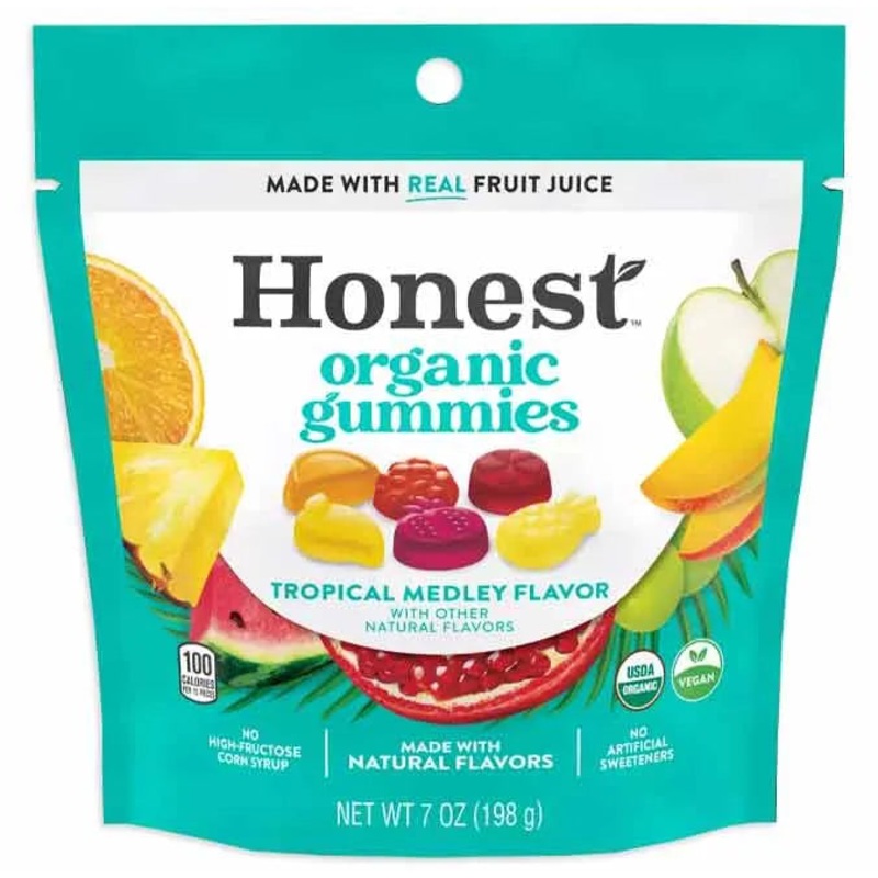 Honest Vegan Organic Gummies – Tropical Medley: 8-Piece Case