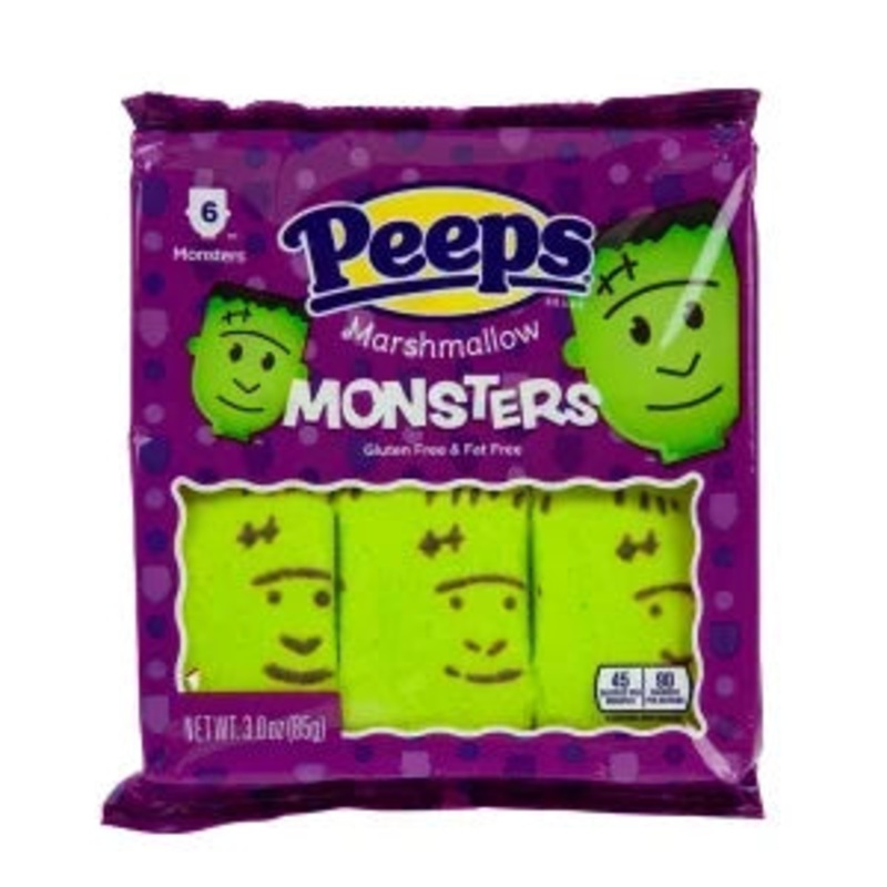 Peeps Marshmallow Halloween Candy Packs – Monsters: 12-Piece Case