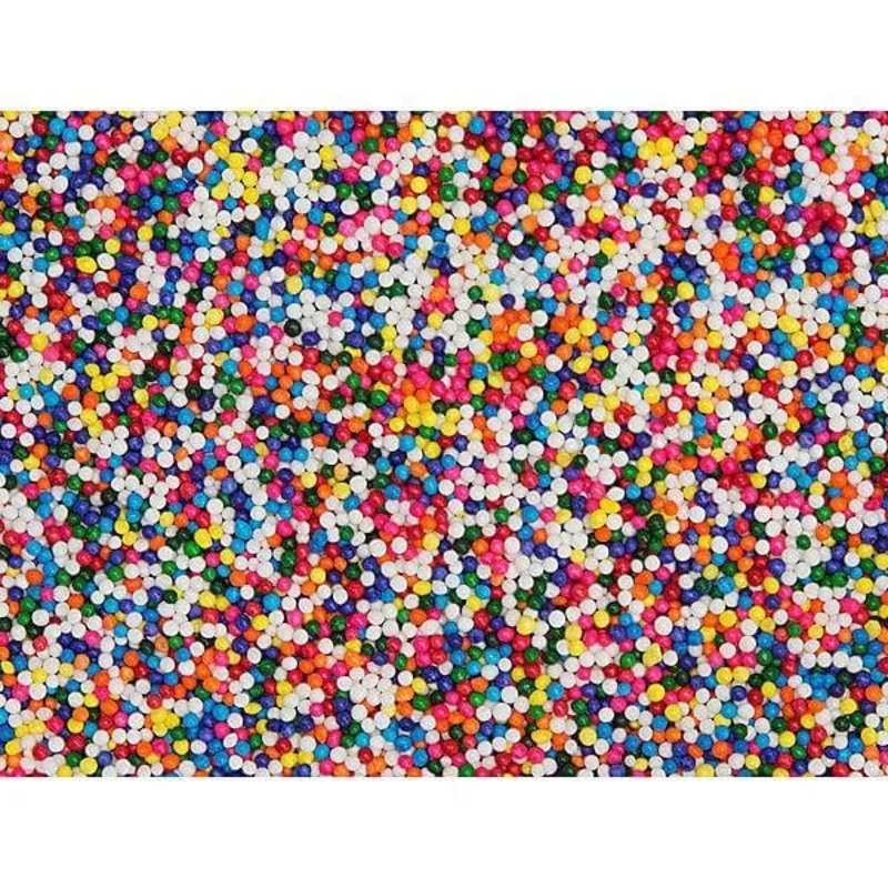 Rainbow Nonpareils Sprinkles Candy: 10LB Case