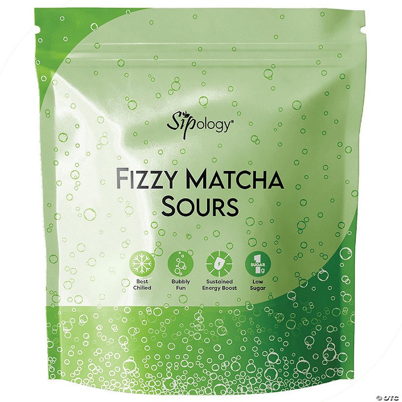 Sipology Fizzy Matcha Sours Wild Cherry 15 Stick Pack, Sparkling Beverage Mix