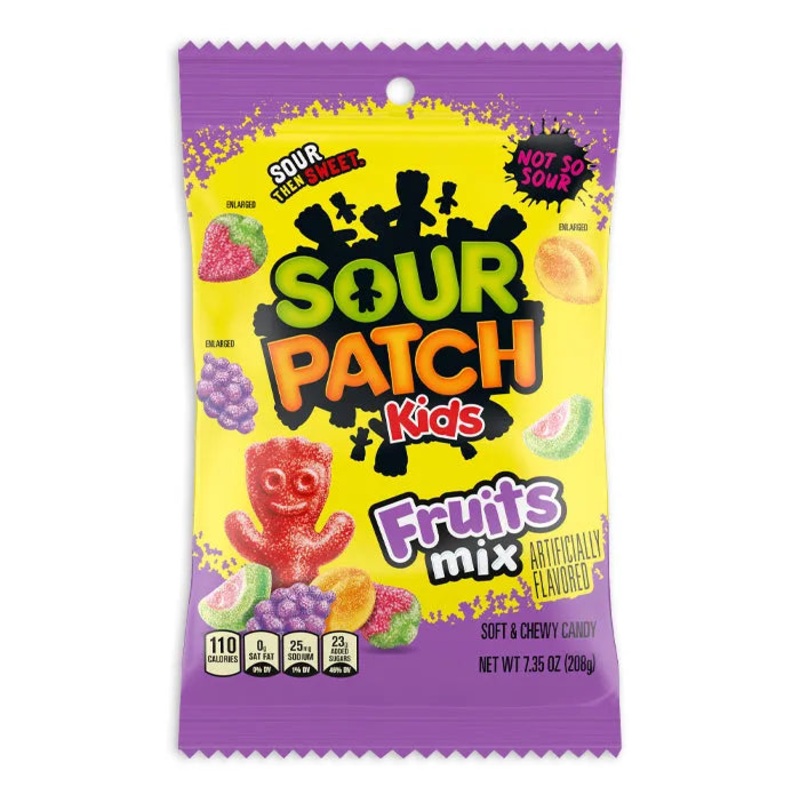 Sour Patch Kids – Fruits Mix Peg Bags: 12-Piece Case