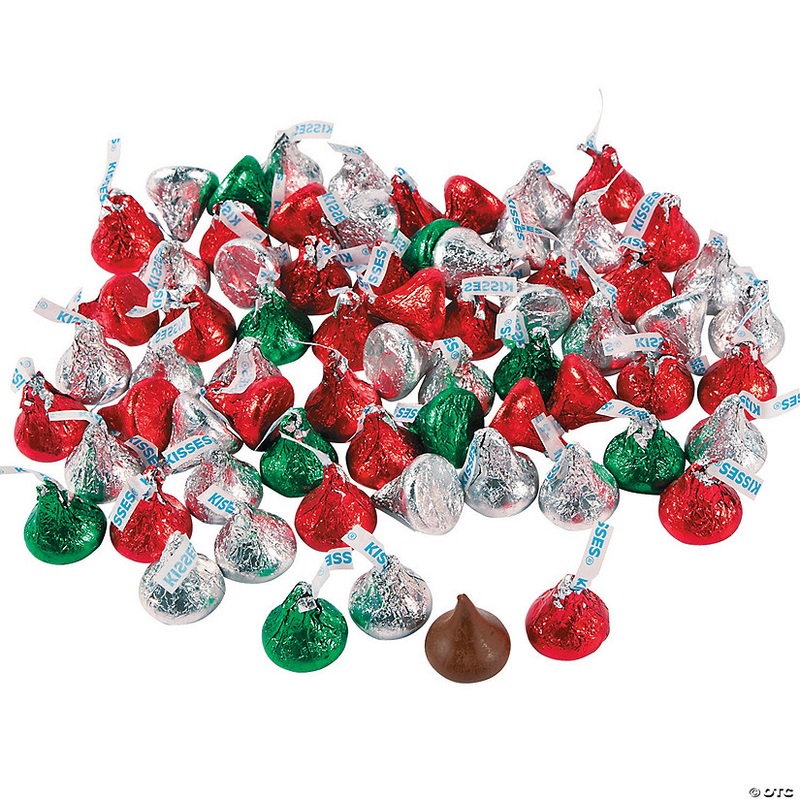 10 oz. Hersheys Christmas Kisses Chocolate Candy – 65 Pc.