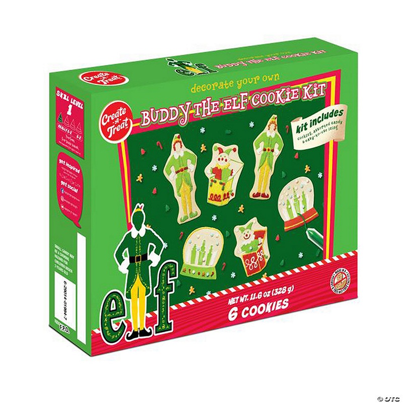 9″ x 12″ Buddy the Elf Sugar Cookies Decorating Kit – Makes 6