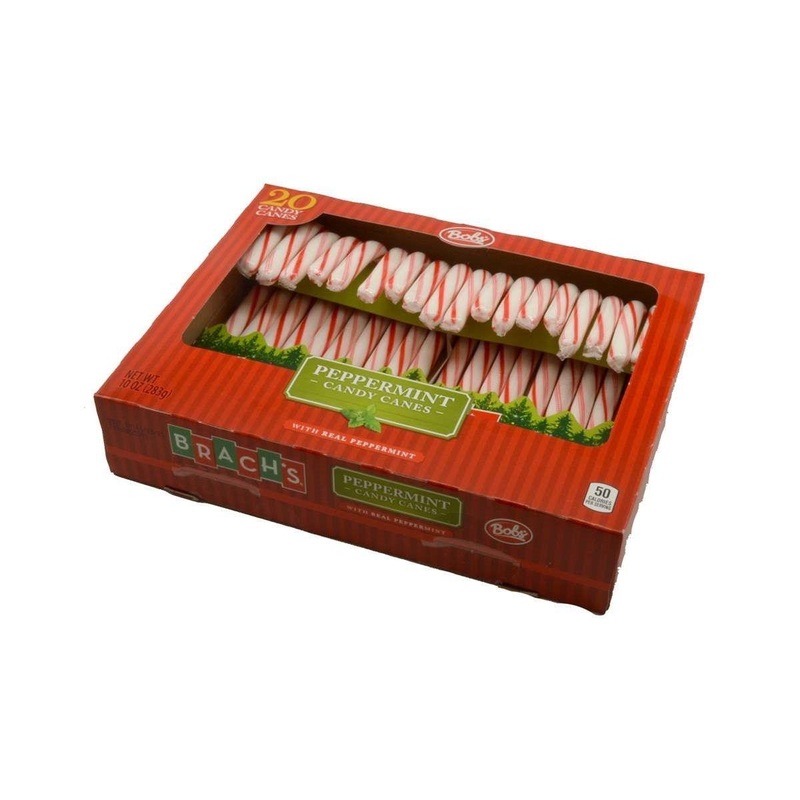 Brach’s Medium Size 20 Count Wrapped Peppermint Candy Canes