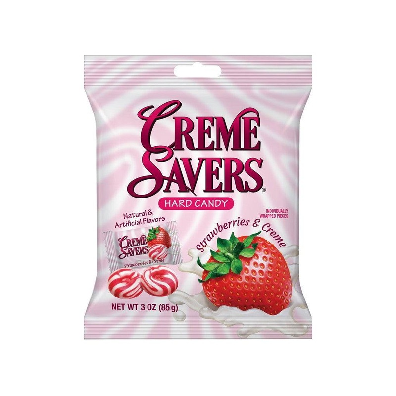 Creme Savers Strawberry & Creme Hard Candy 3 oz. Bags