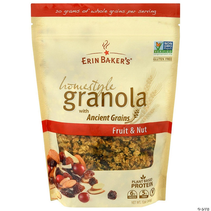 Erin Bakers Granola Homestyle Fruit & Nut 12 oz (Pack Of 6)