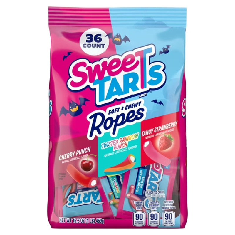Halloween SweeTarts Ropes Candy Snack Size Packs: 36-Piece Bag
