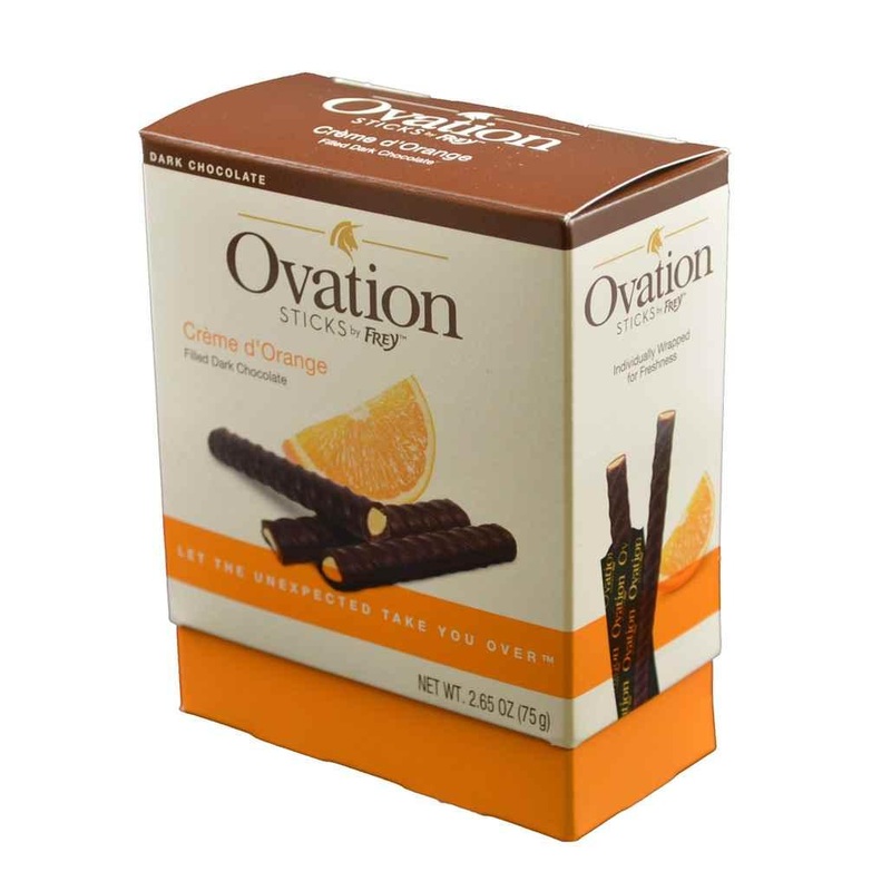 Ovation Orange Dark Chocolate Covered Candy Sticks