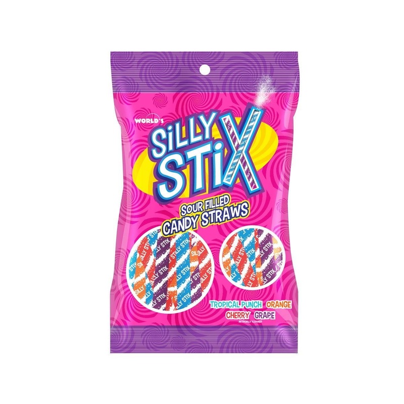 Silly Stix Sour Filled Candy Straws Bags