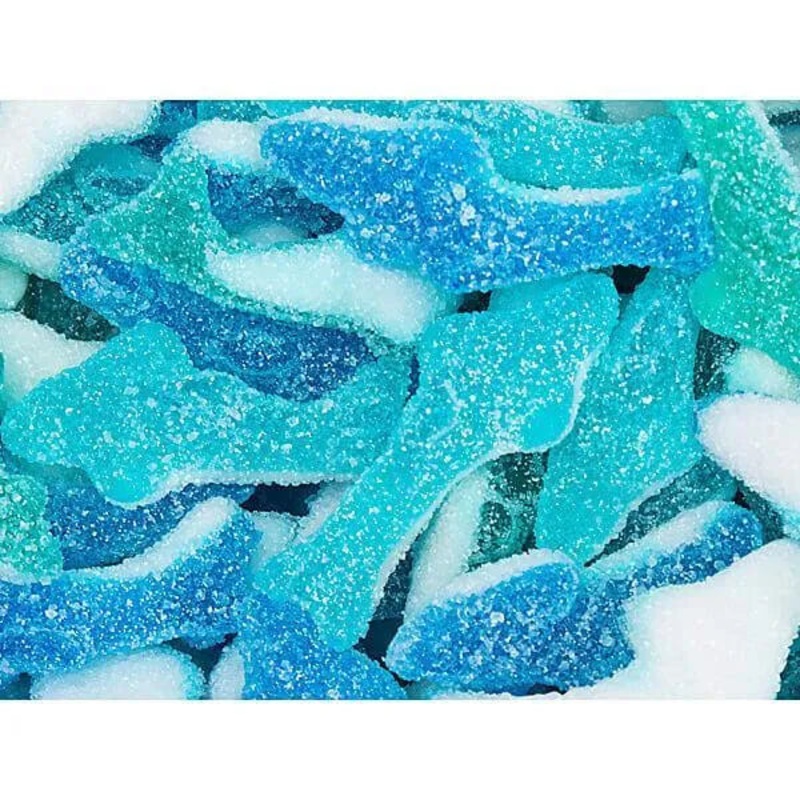 Sour Gummy Sharks Candy: 13.2LB Case