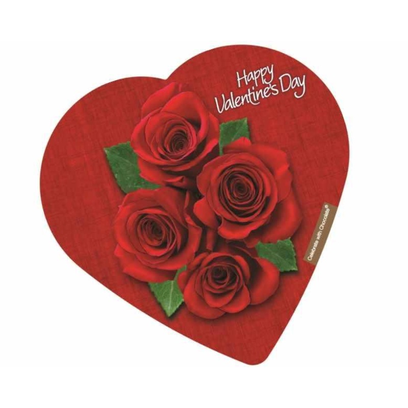 Valentine Assorted Chocolate Rose Heart Box