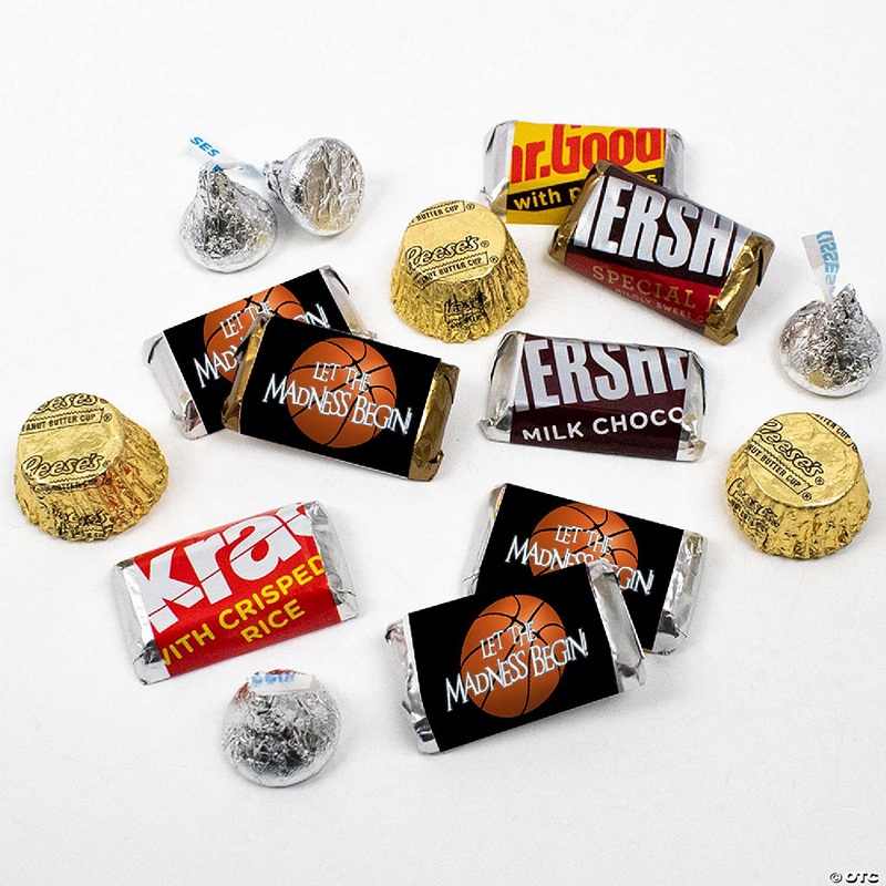 115 Pcs Basketball Party Candy Favors Chocolate Mix Let the Madness Begin (1.68 lbs, Approx. 115 Pcs) – Black