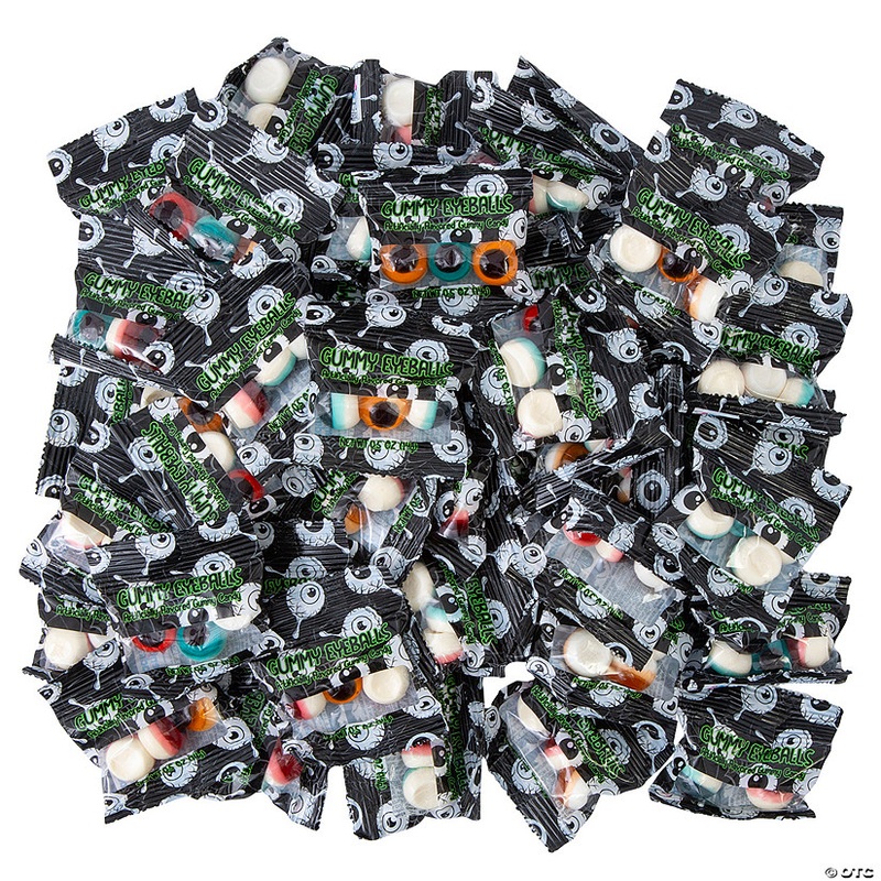 25 oz. Halloween 3D Gummy Eyeballs Candy Bags  50 Pc.