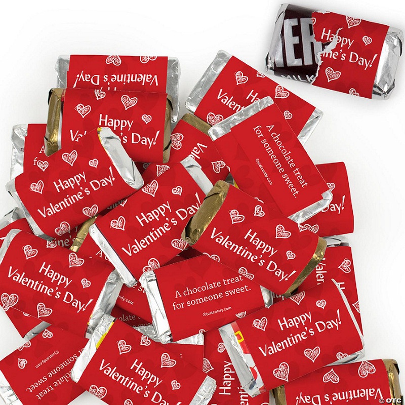 34 Pcs Valentine’s Day Candy Favors Hershey’s Miniatures Chocolate – Scribble Heart