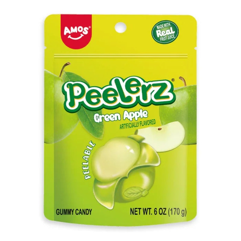 Amos Peelerz Peelable Gummy Apple: 12-Piece Case