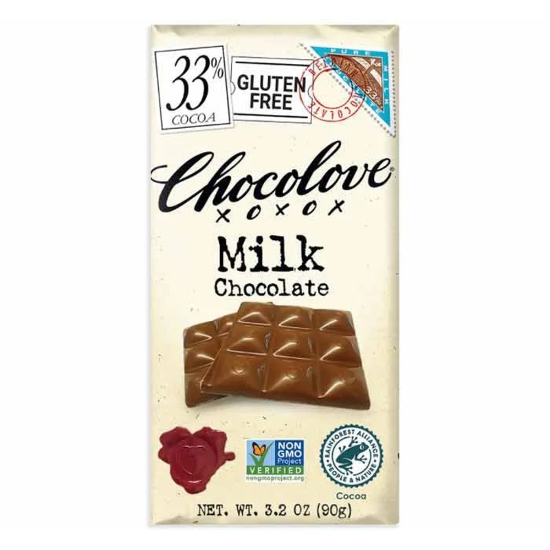 Chocolove Milk Chocolate Candy Bars: 12-Piece Box