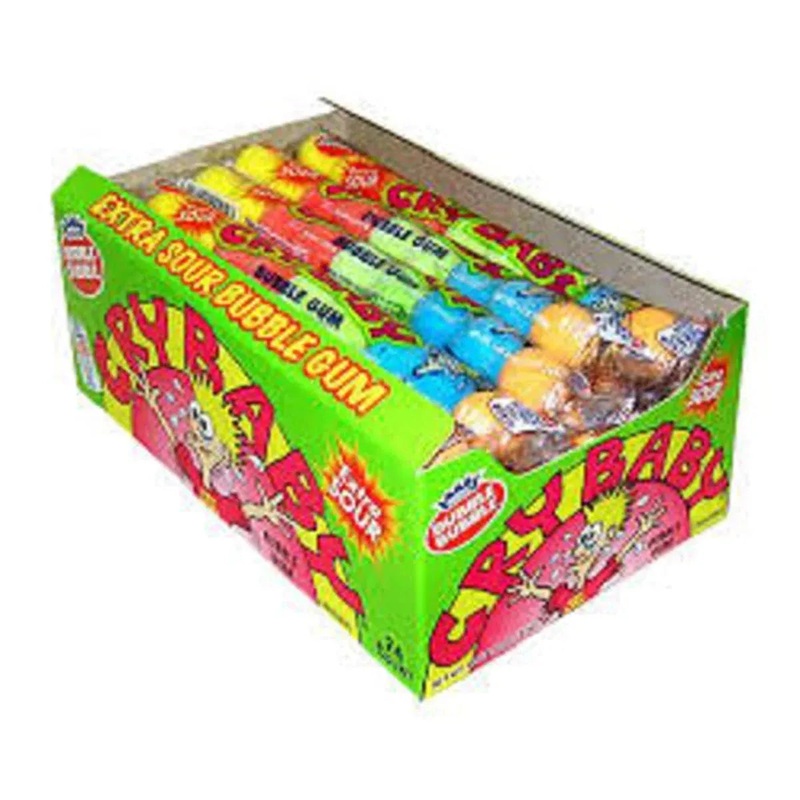 Cry Baby Extra Sour Gumballs Tubes: 24-Piece Box