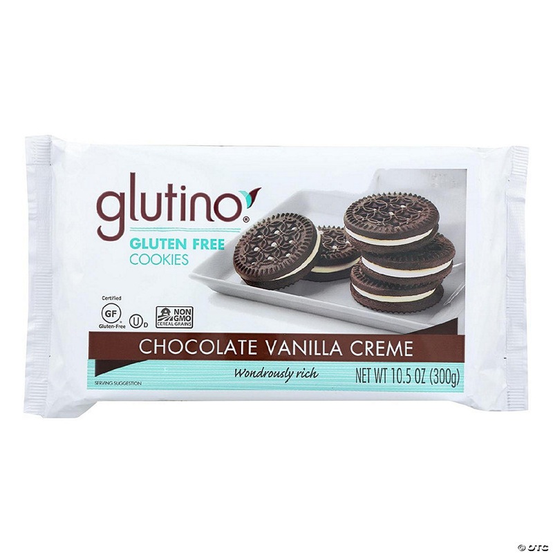 Glutino Vanilla Creme Cookies – Case of 12 – 10.5 oz.
