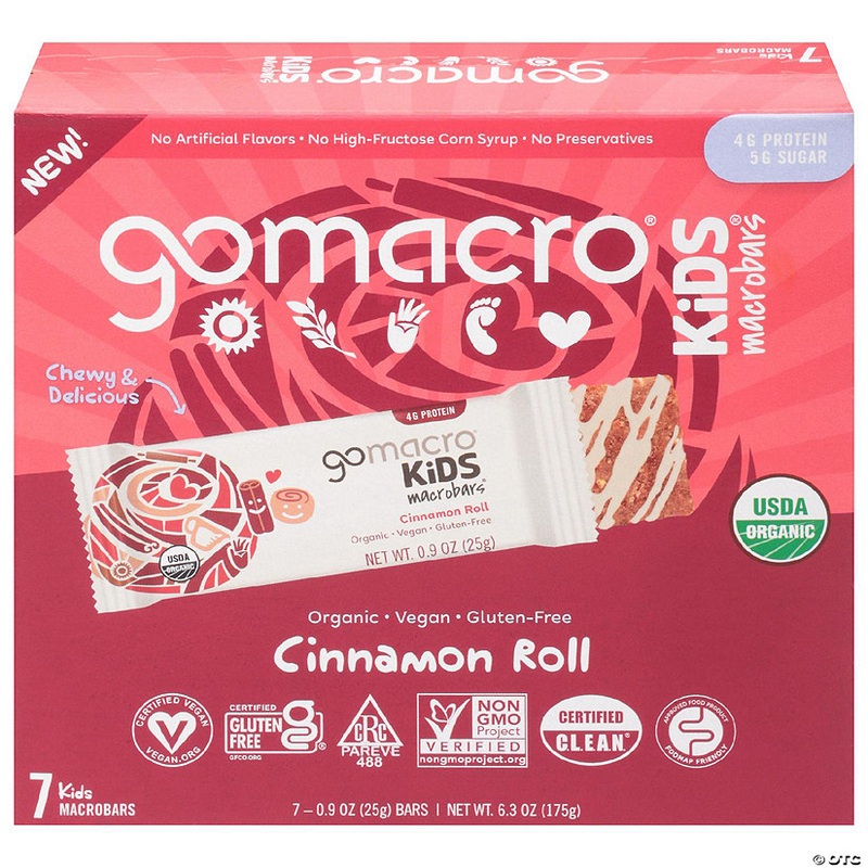 Gomacro – Bar Cinnamon Roll Kid – Case of 7-6.3 OZ