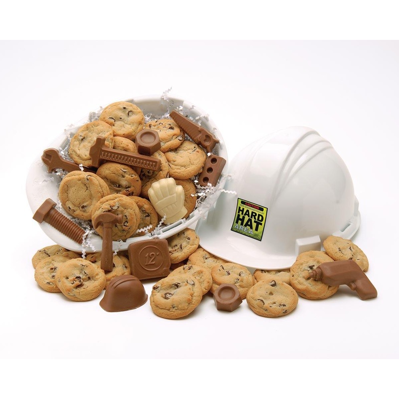 Hard Hat Chocolate and Cookie Gift