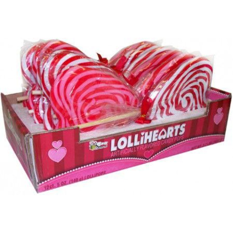 Lollihearts Jumbo Heart Shaped Lollipops