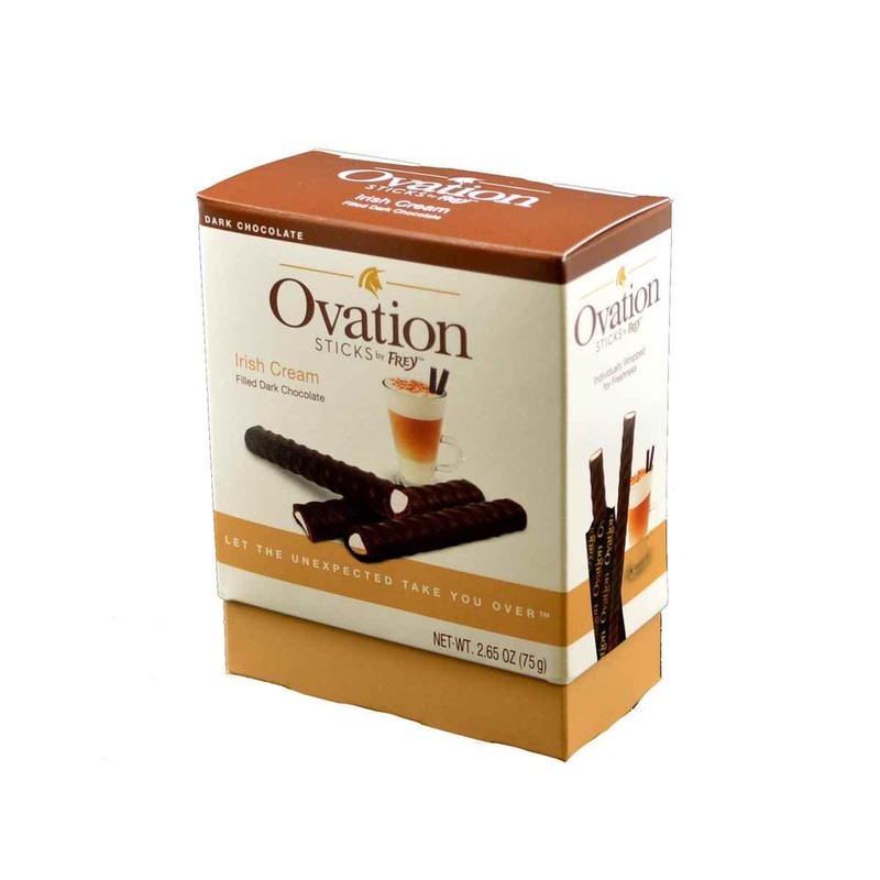 Ovation Irish Cream Filled Dark Chocolate Covered Candy Sticks