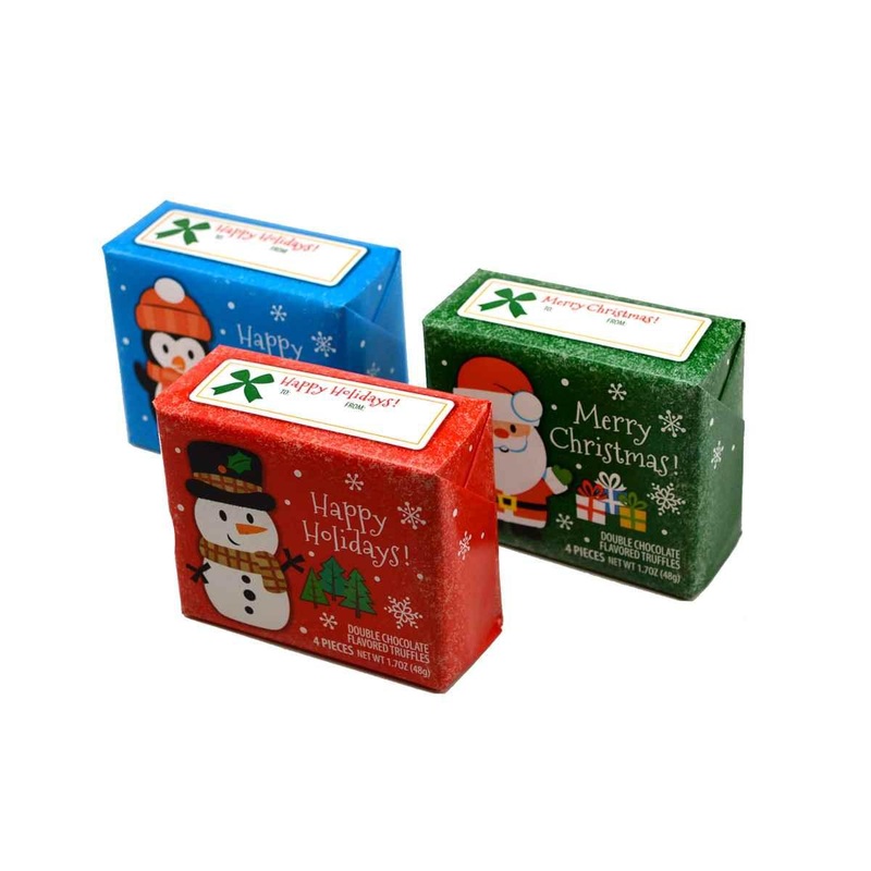 Palmer Happy Holidays Double Chocolate Flavored Truffles Gift Box