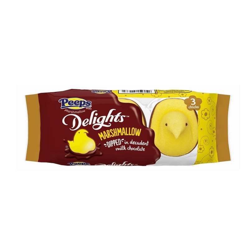 Peeps Delights Yellow Chicks Dipped in Milk Chocolate 3 Count Tray