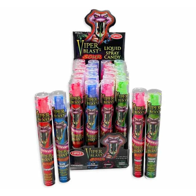 Viper Blast Sour Spray Candy: 24-Piece Box