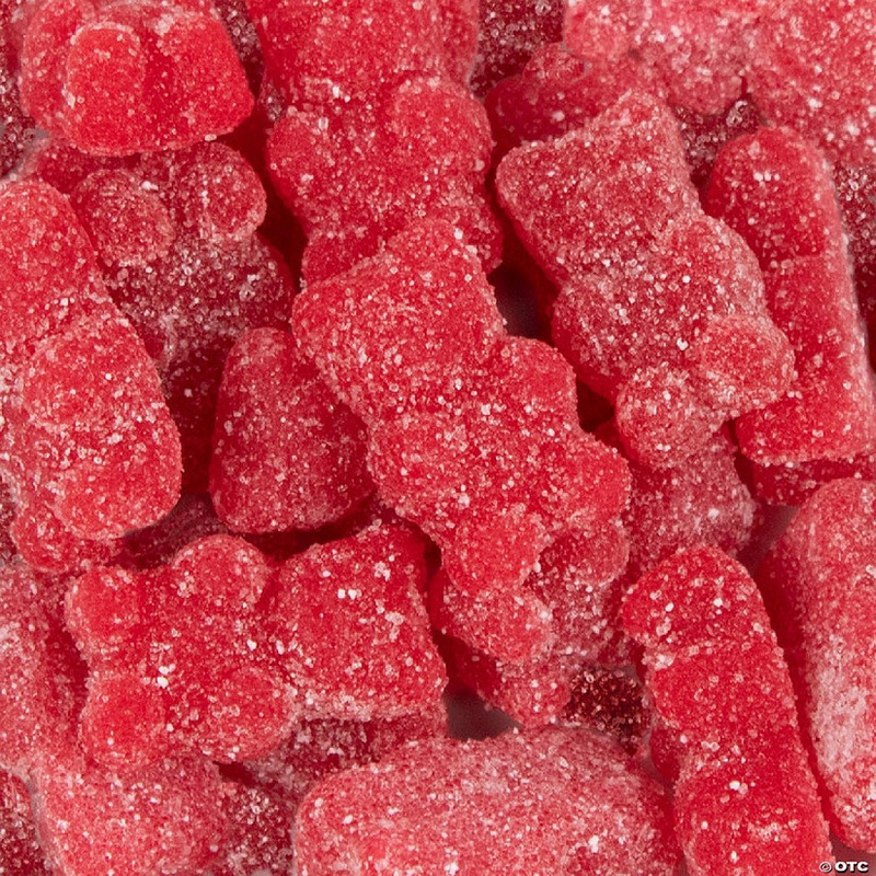 1,080 Pcs Red Candy Sugar Coated Gummy Bears (12 lb – Approximately 1,080 Pcs)