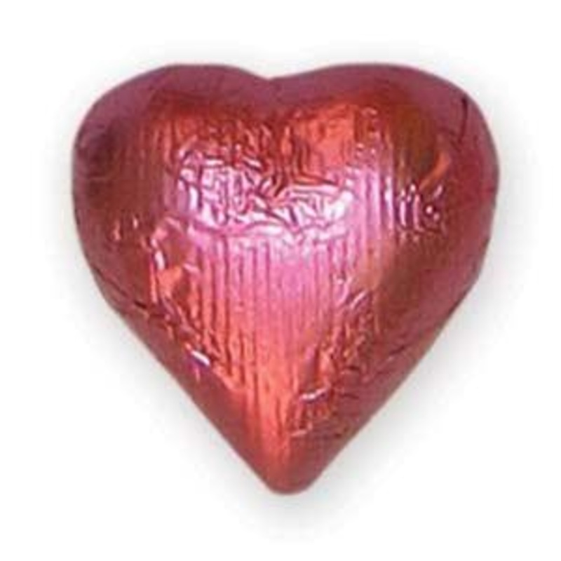 Bright Pink Chocolate Hearts
