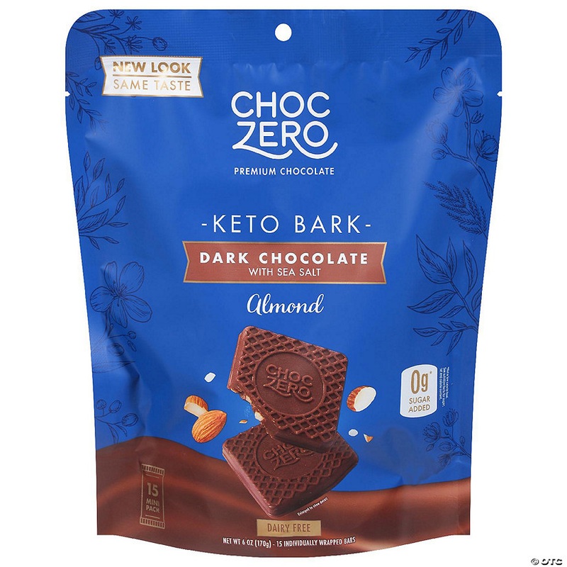 Choczero Bark Dark Chocolate Almond 6 oz (Pack of 12)