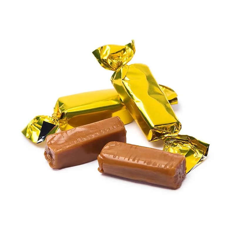 Foiled Caramel Candy – Gold: 180-Piece Bag
