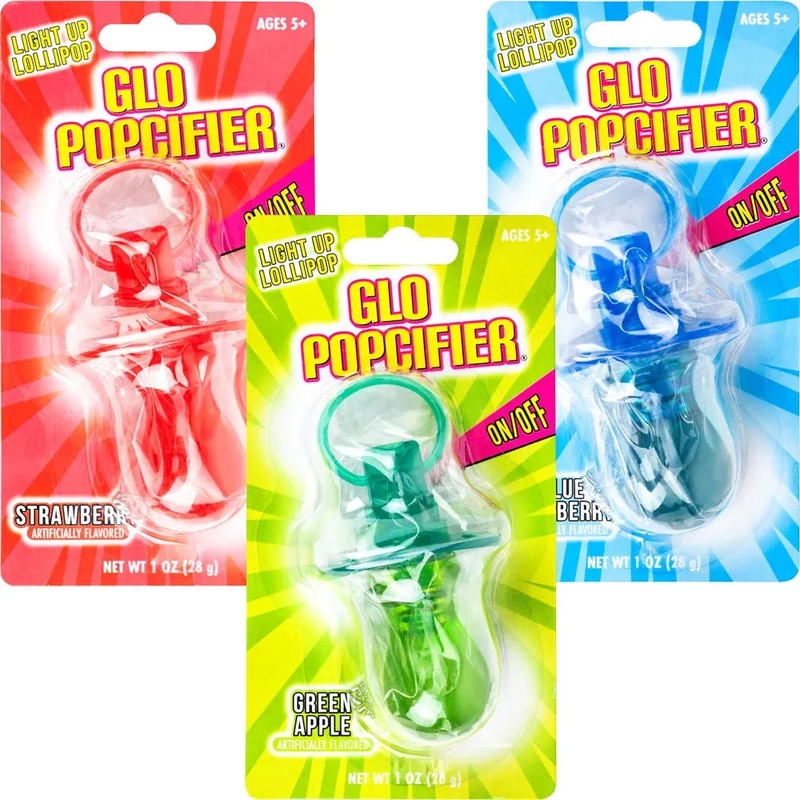 Glo Pacifier Light Up Lollipop: 12-Piece Display