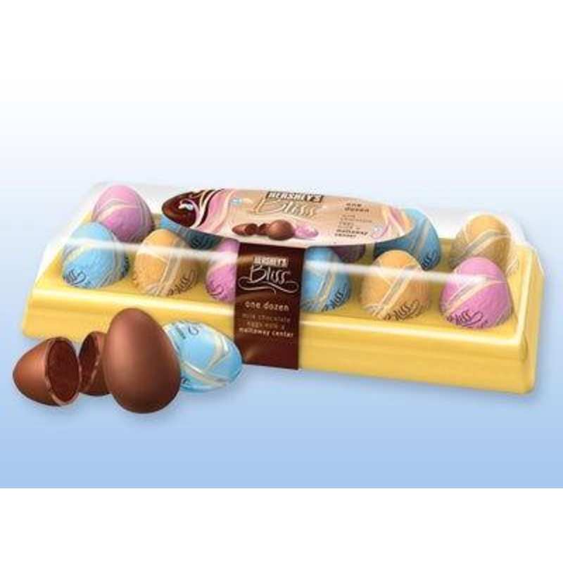 Hershey’s Bliss Milk Chocolate Meltaway Eggs 12 Pack Tray