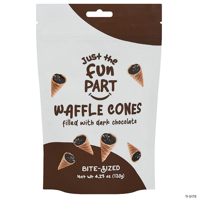 Just The Fun Part Waffle Cone Mini Dark Chocolate 4.23 oz (Pack of 6)