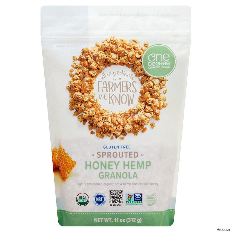 One Degree Granola Honey Hemp Organic 11 Oz (Pack of 6)