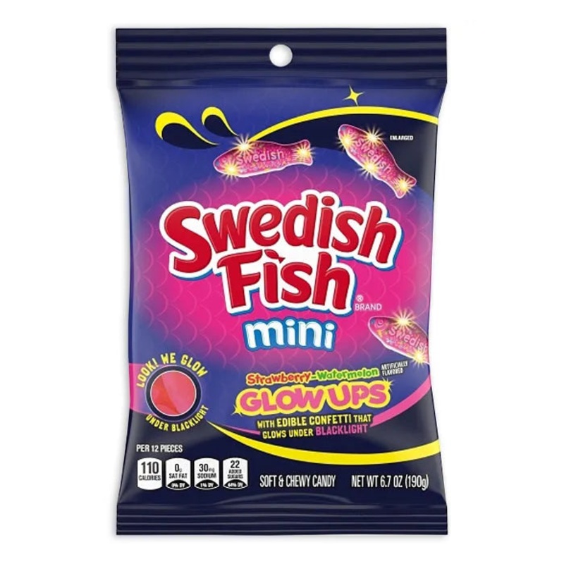 Swedish Fish – Glow Ups Peg Bags: 12-Piece Case