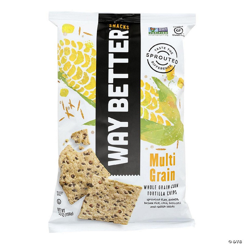 Way Better Snacks Tortilla Chips – Multi – Grain – Case of 12 – 5.5 oz.