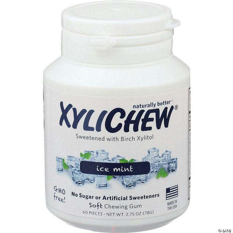 Xylichew Sugar Free Ice Mint Chewing Gum – 60 count (Pack of 4)