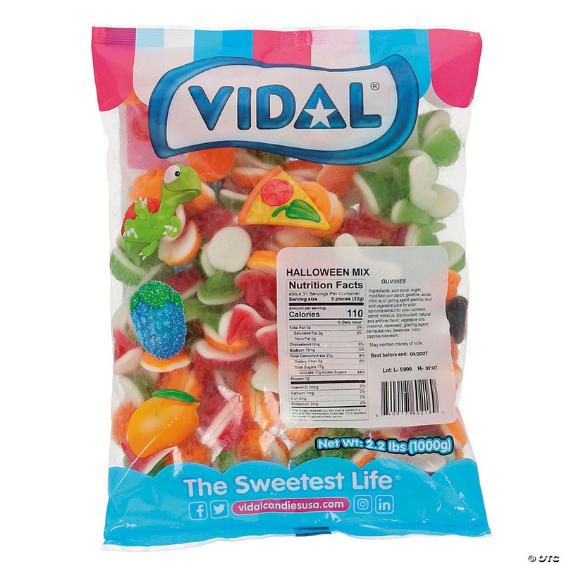 2.2 lbs. Vidal Halloween Gummy Candy Variety Mix  222 Pc.