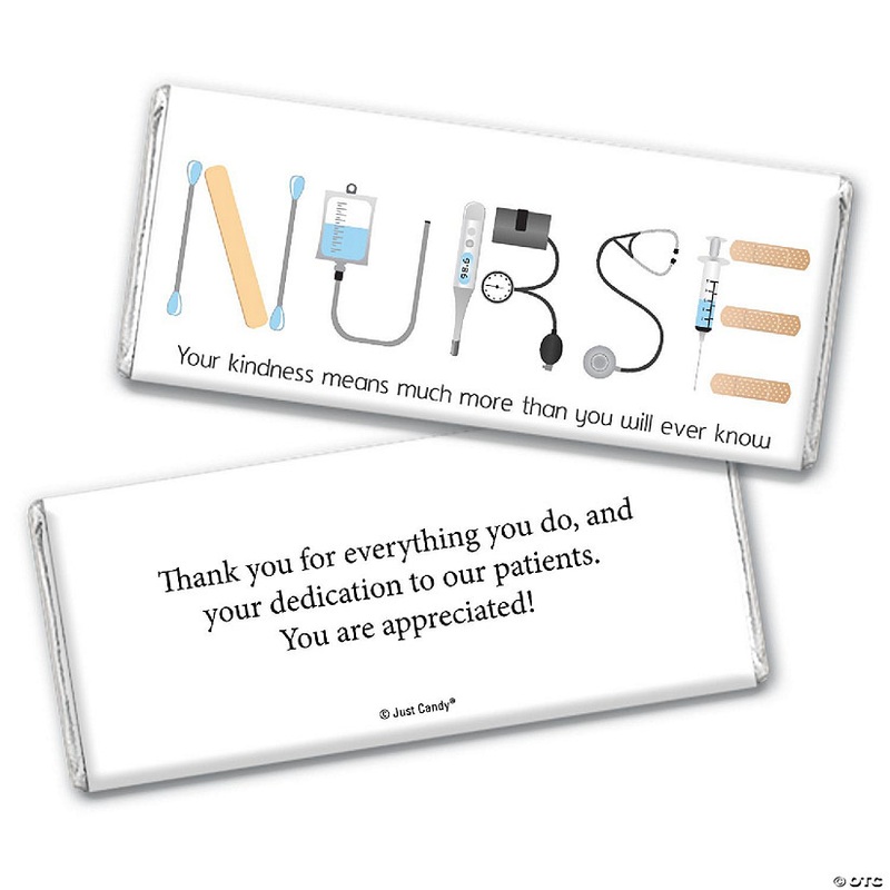 24ct Nurse Appreciation Week Thank You Wrappers Only for Chocolate Bars by Just Candy